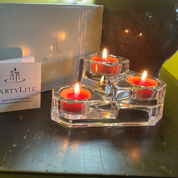 PartyLite Lead Crystal Collection 3 Tier candle holder-PartyLite Gifts Exclusive - Picture 2 of 13